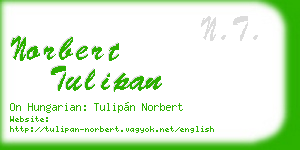 norbert tulipan business card